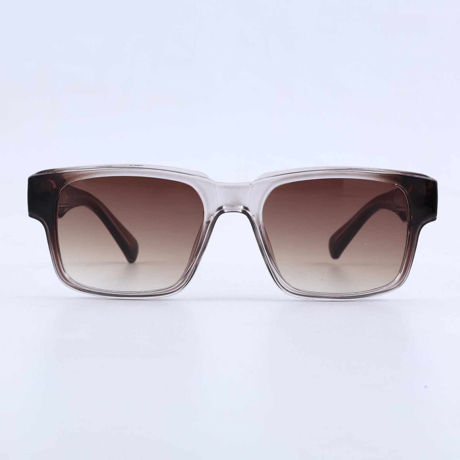 OG Mocha Fade | Crystal Brown Square Sunglasses with Gradient Smoke Lenses