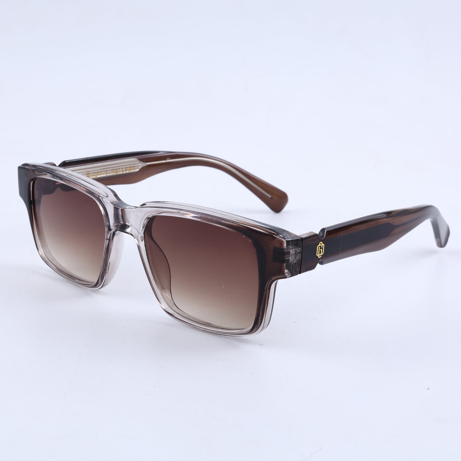 OG Mocha Fade | Crystal Brown Square Sunglasses with Gradient Smoke Lenses