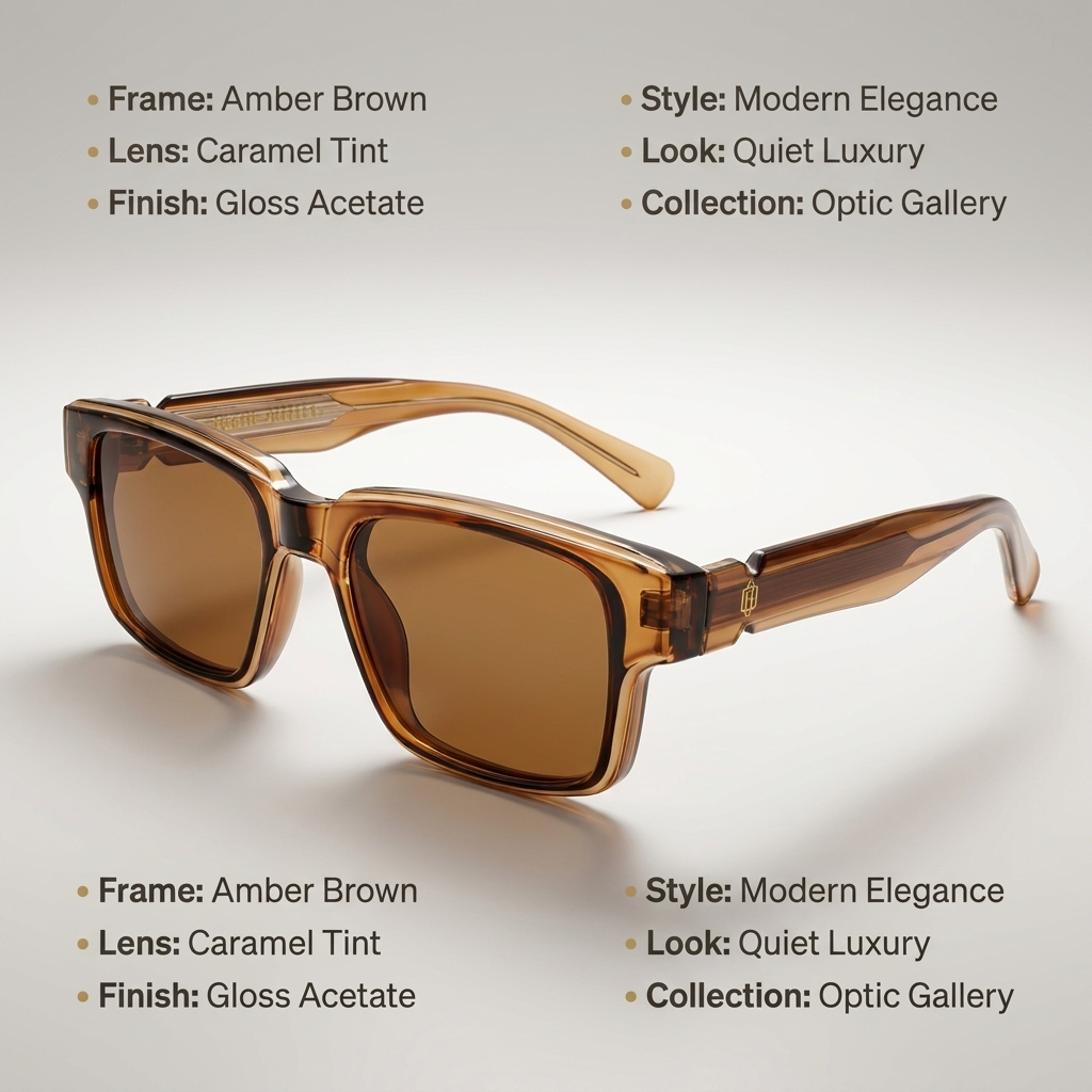OG Mocha Fade | Crystal Brown Square Sunglasses with Gradient Smoke Lenses