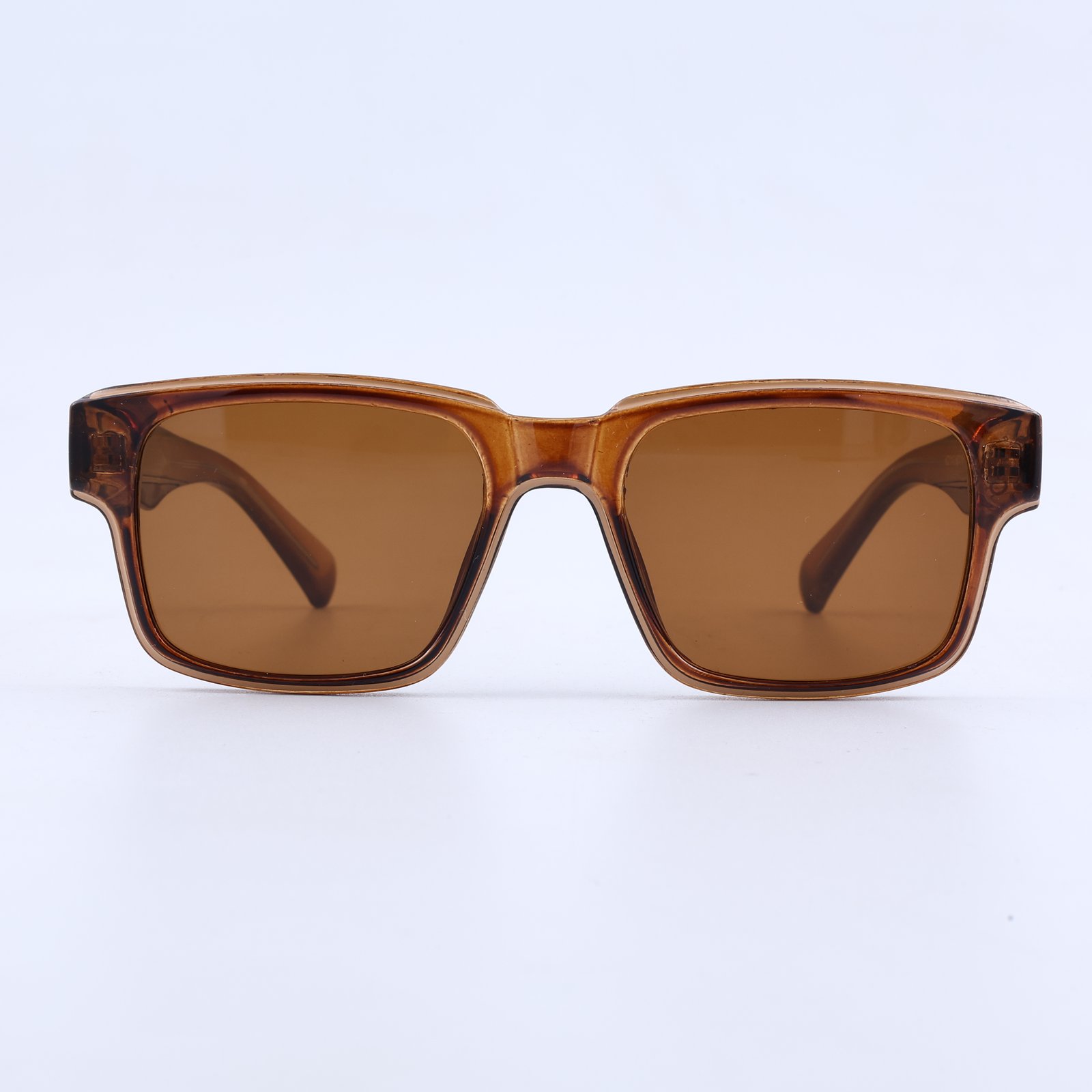 OG Mocha Fade | Crystal Brown Square Sunglasses with Gradient Smoke Lenses