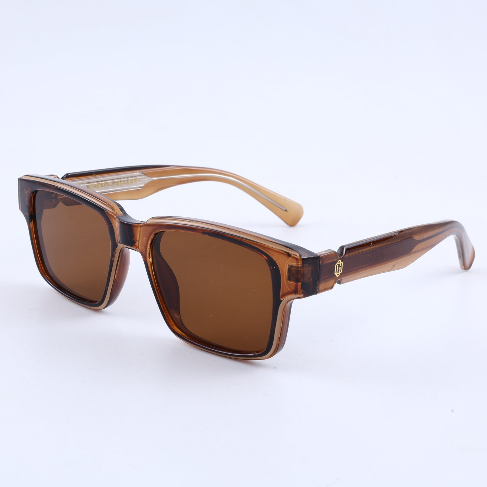 OG Mocha Fade | Crystal Brown Square Sunglasses with Gradient Smoke Lenses