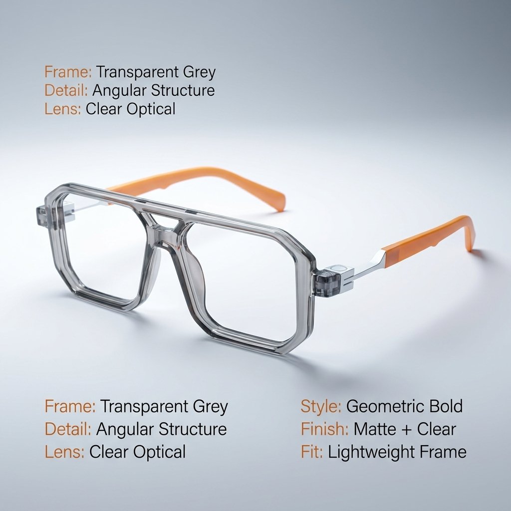 OG Neo Grid Shield | Futuristic Square Frame Eyeglasses