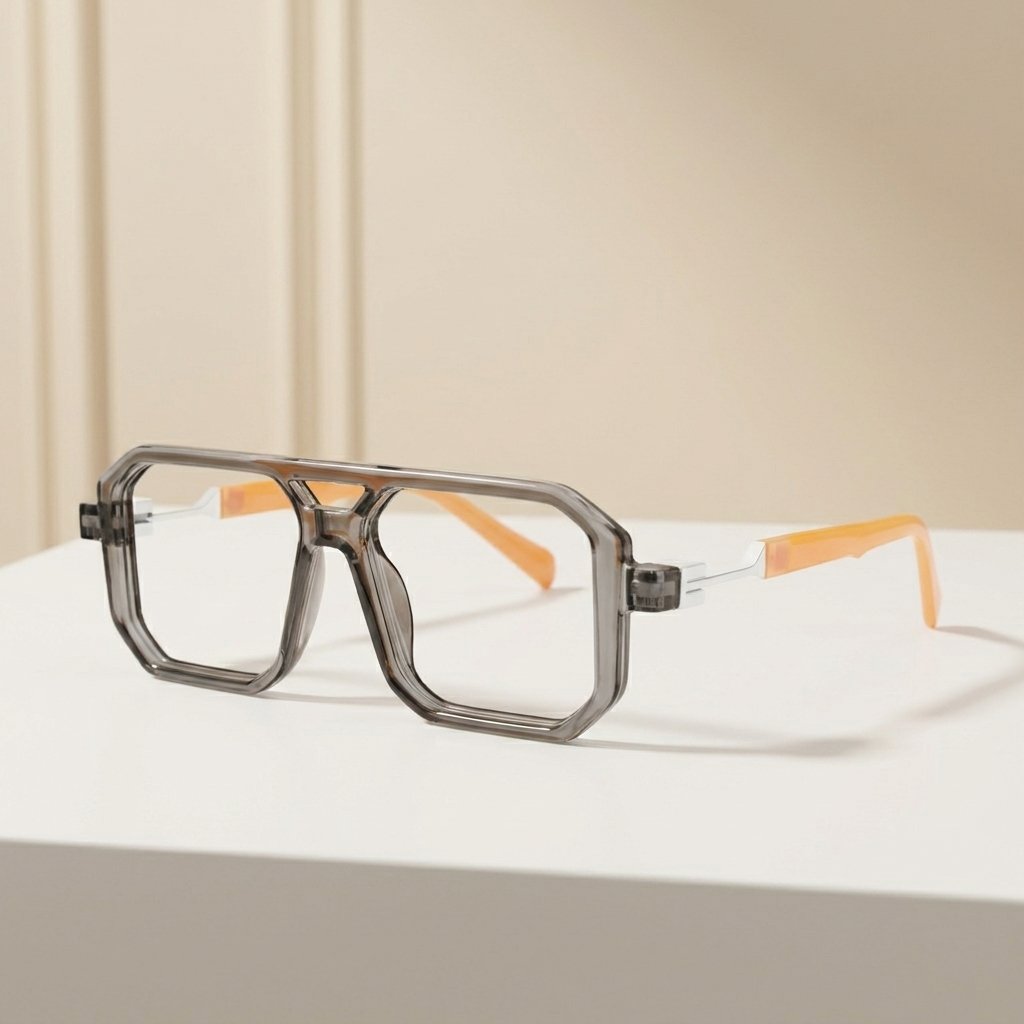 OG Neo Grid Shield | Futuristic Square Frame Eyeglasses