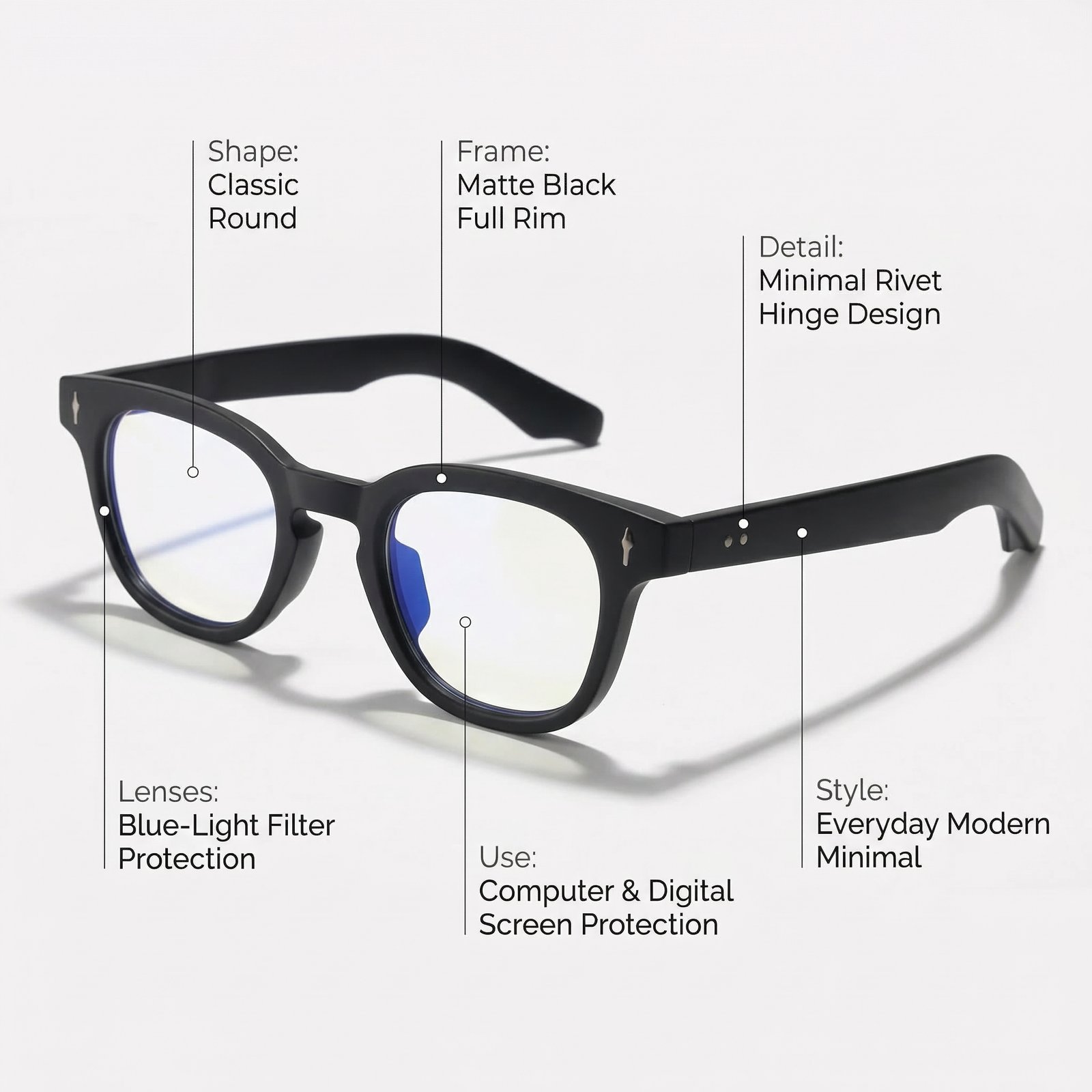 OG Night Vision | Matte Black Round Yellow Lens Sunglasses
