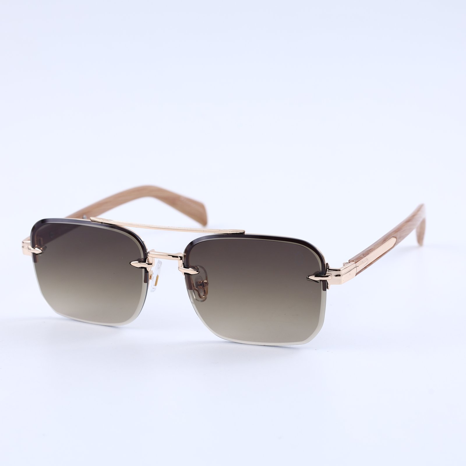 OG Noir Aero Blade | Rimless Gradient Square Sunglasses