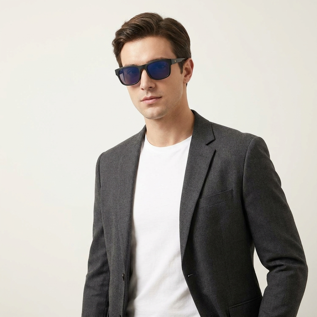 OG Noir Crest Clip-On | Matte Black Magnetic Clip-On Sunglasses with Amber Vision Lenses & Silver Luxe Hinges