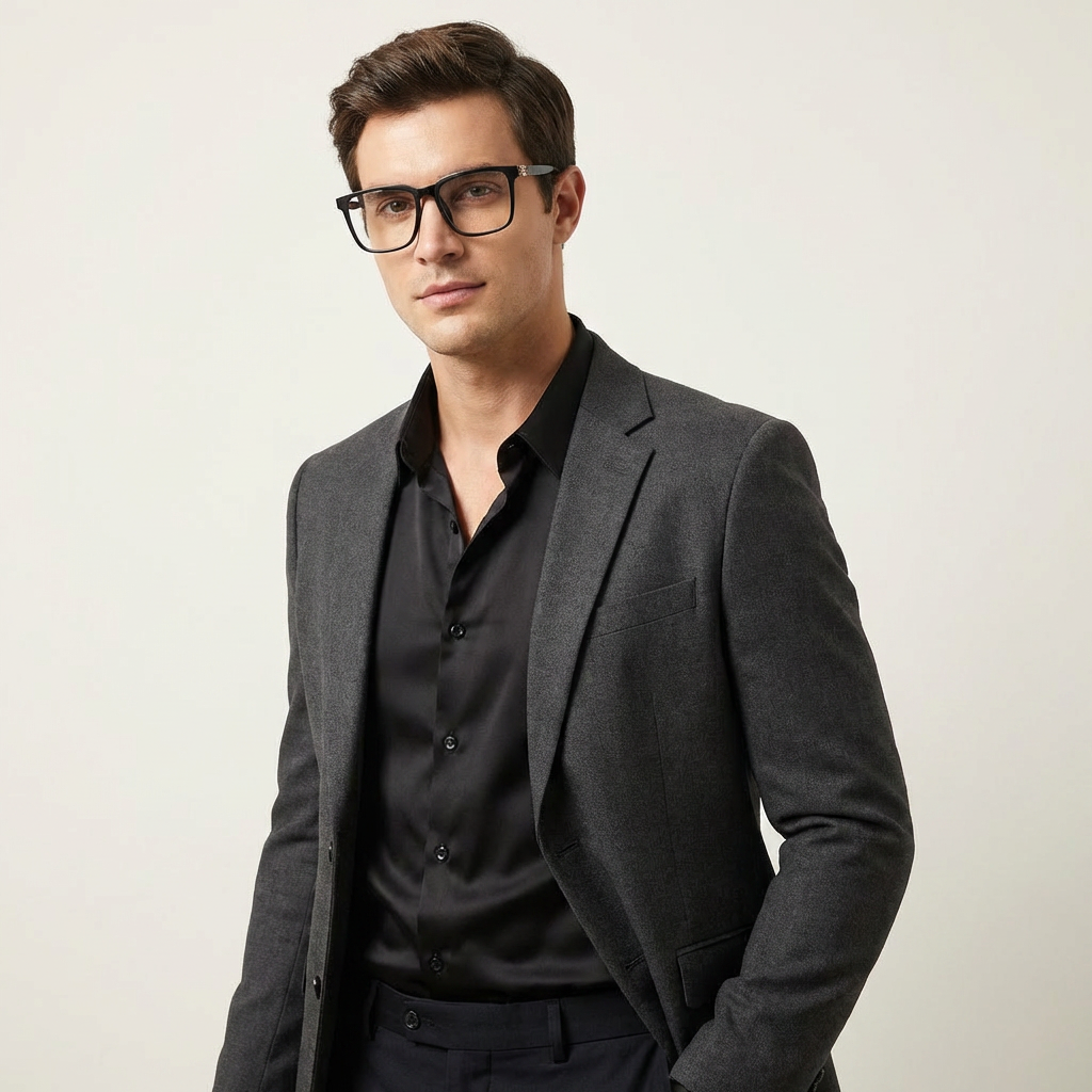 OG Noir Crown Flex | Premium Square Eyeglasses