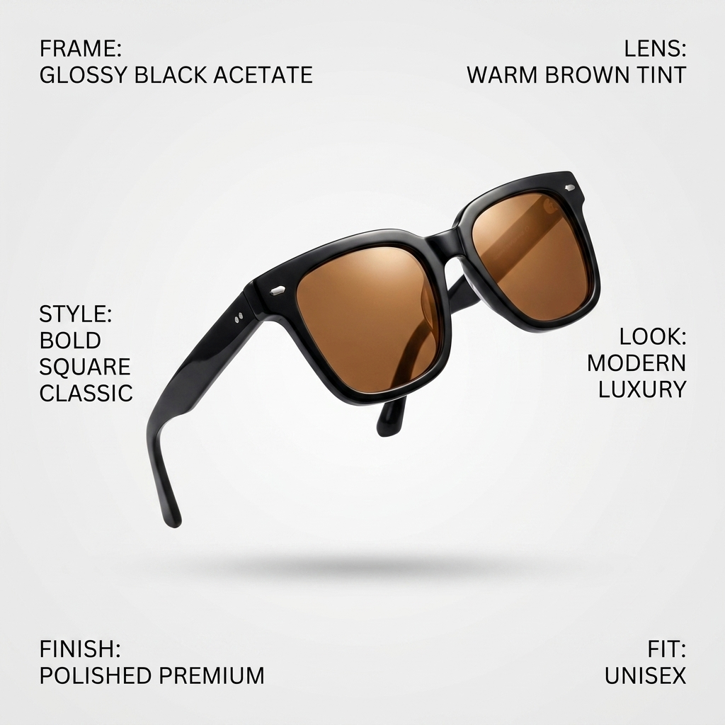 OG Noir Ember | Gloss Black Frame Brown Lens Sunglasses