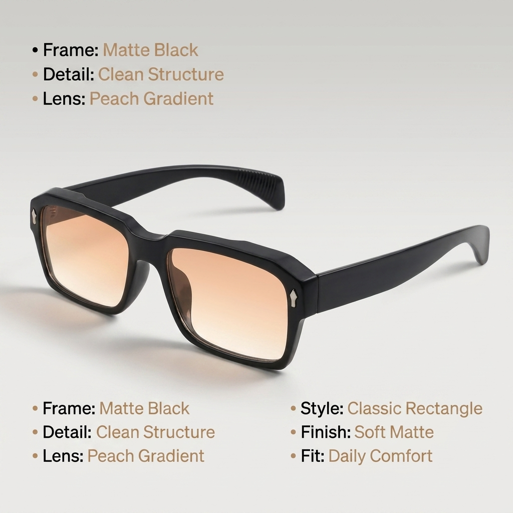 OG Noir Fade Classic | Rectangular Gradient Brown Sunglasses