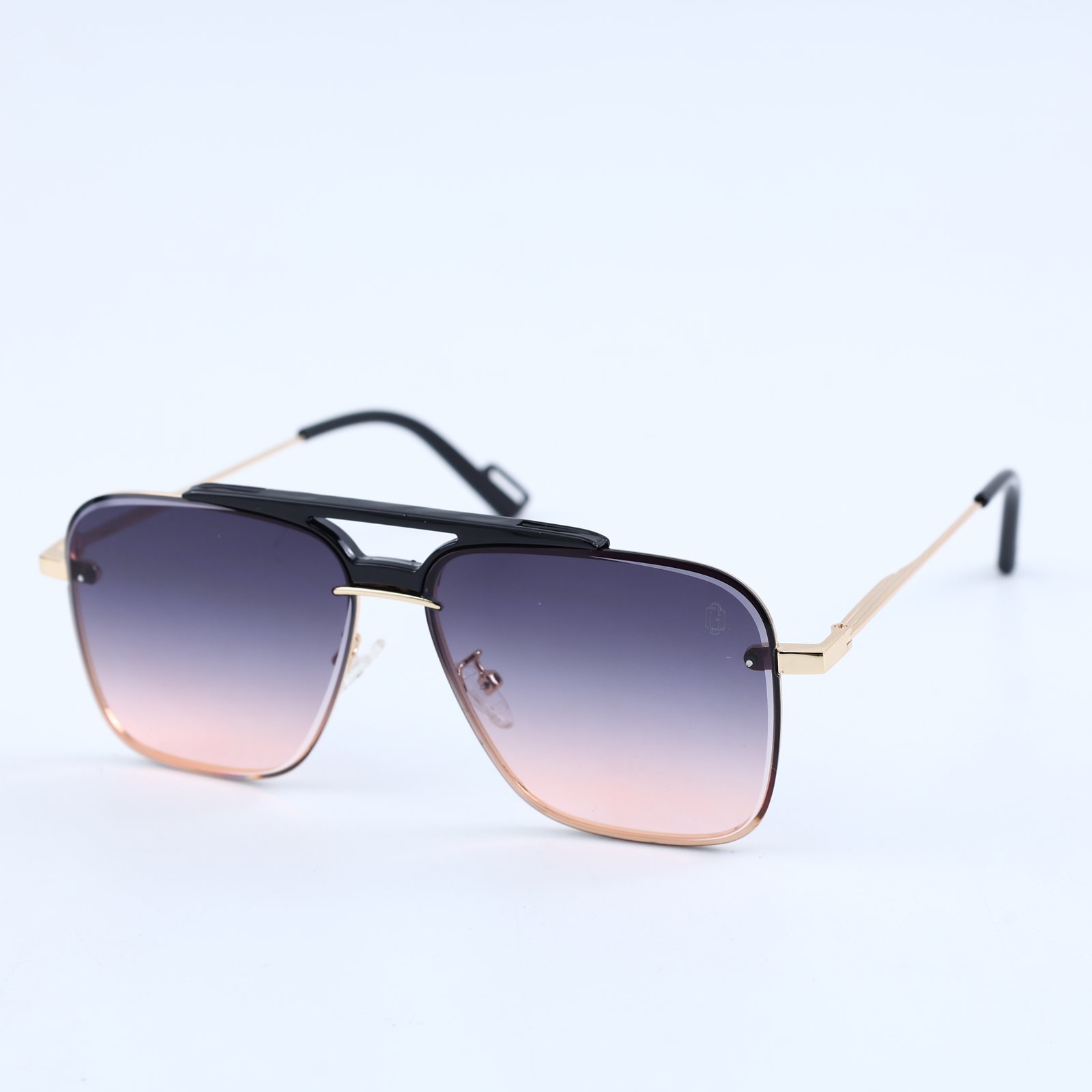 OG Noir Gold | Luxe Square Gradient Shield Sunglasses