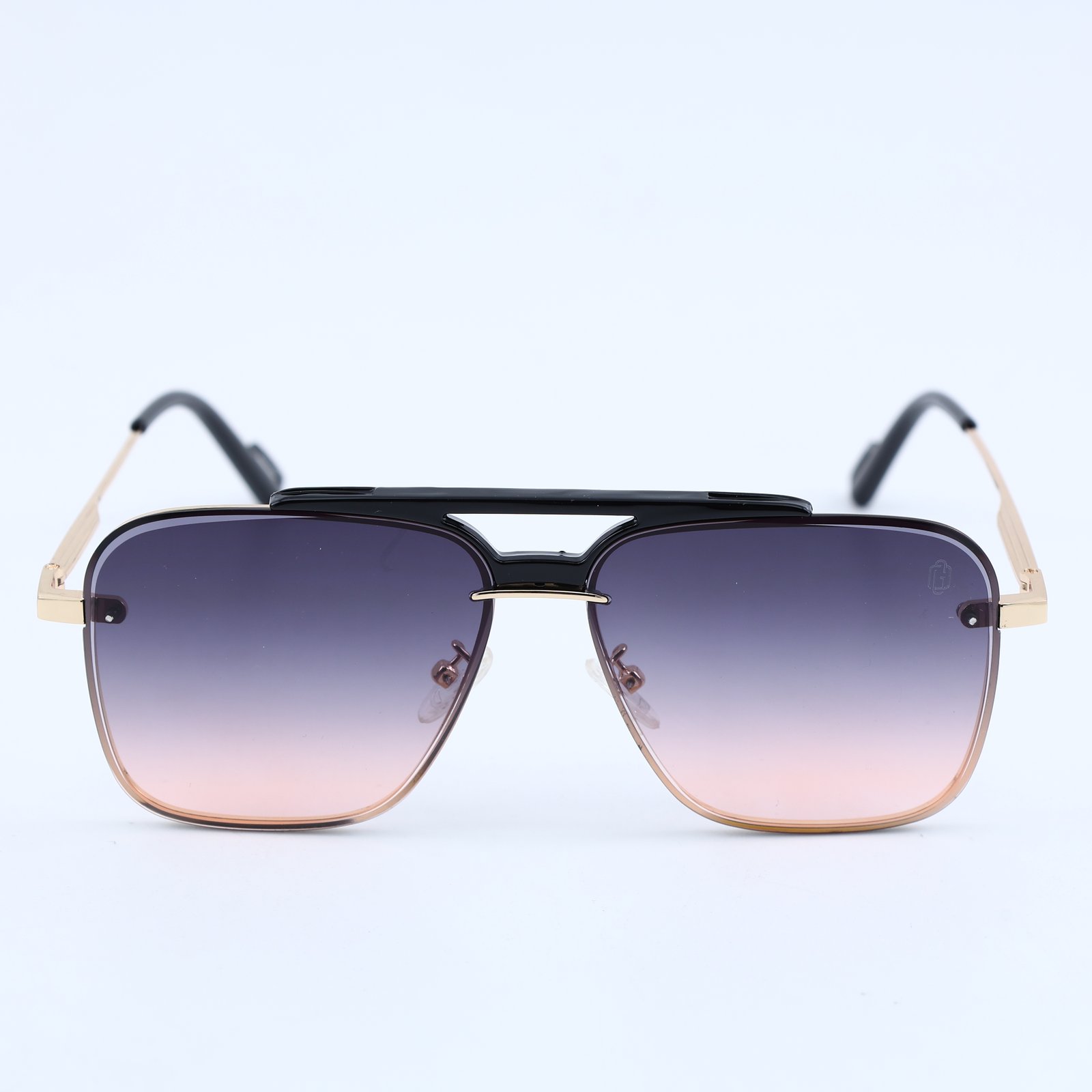 OG Noir Gold | Luxe Square Gradient Shield Sunglasses