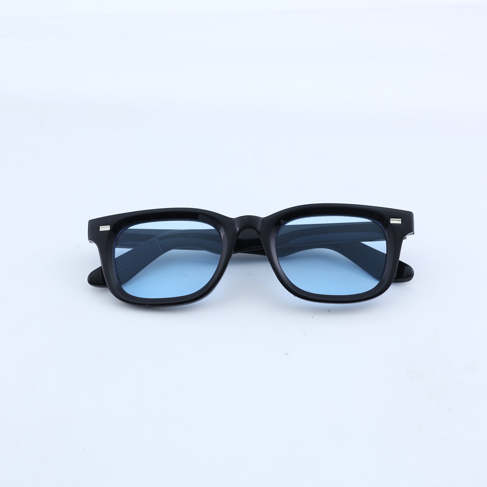 OG Noir Ice | Classic Square Blue Tint Sunglasses