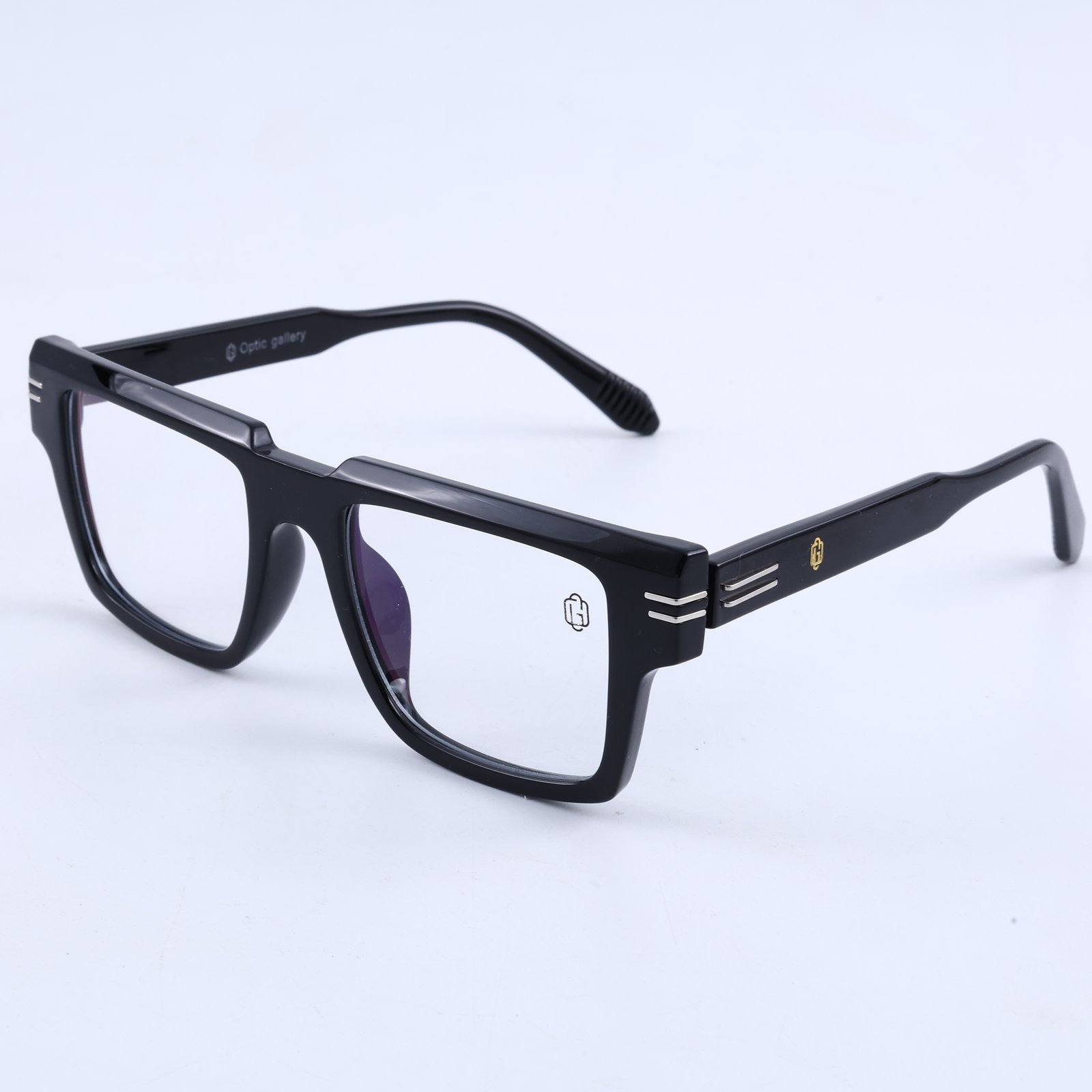 OG Noir Luxe Edge | Bold Black Square Eyeglasses