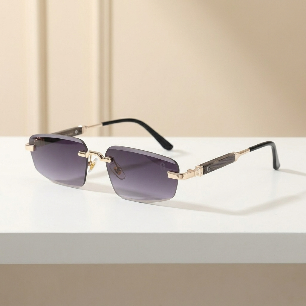 OG Noir Phantom Rimless | Luxury Gradient Slim Sunglasses