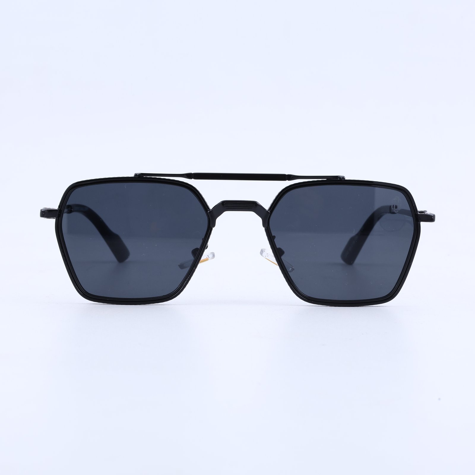 OG Noir Royale | Black & Gold Double Bridge Sunglasses with Smoke Gradient Lenses