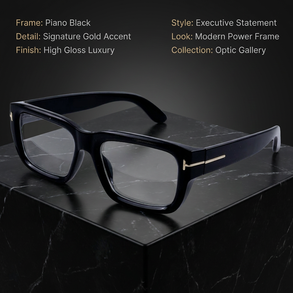 OG Noir Sovereign | Luxury Black Executive Square Frame Eyewear