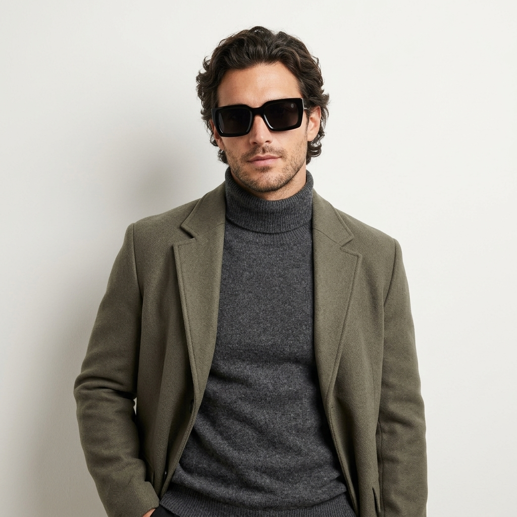 OG Noir Titan | Luxury Black Square Sunglasses with Smoke Black Lenses