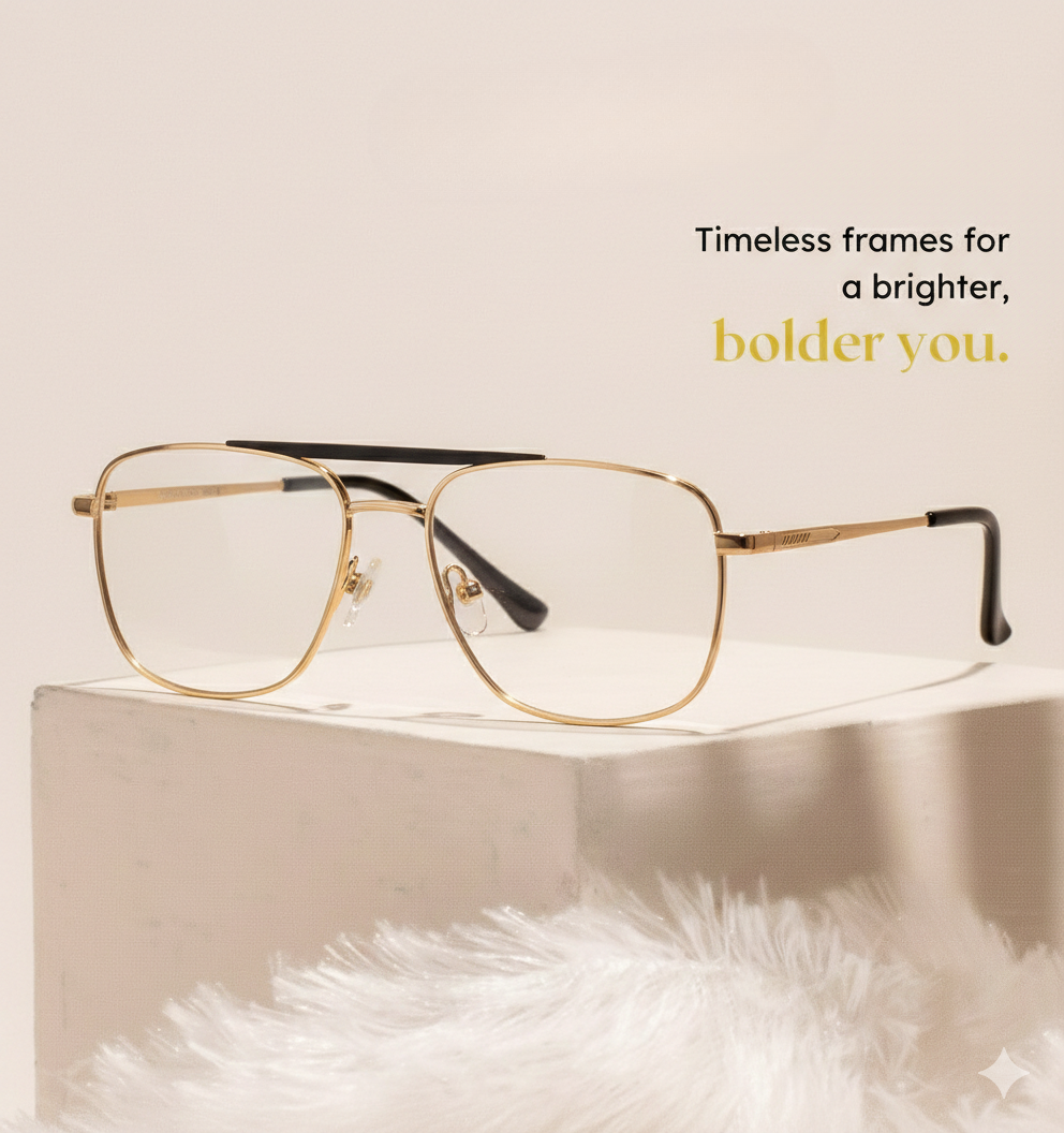 OG Nova Metal Square Full Rim Eyeglasses | Premium Metal Optical Frame for Men