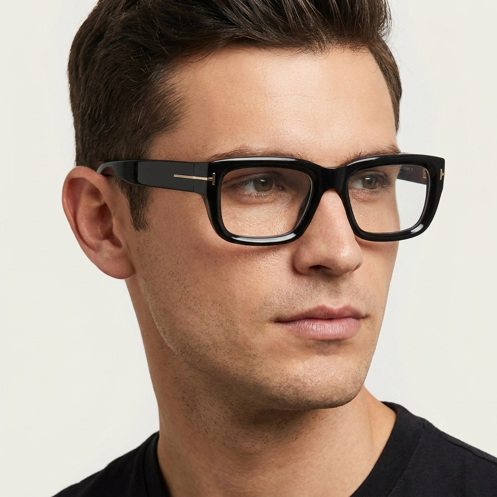 OG Obsidian Edge | Luxury Matte Black Rectangular Optical Frame