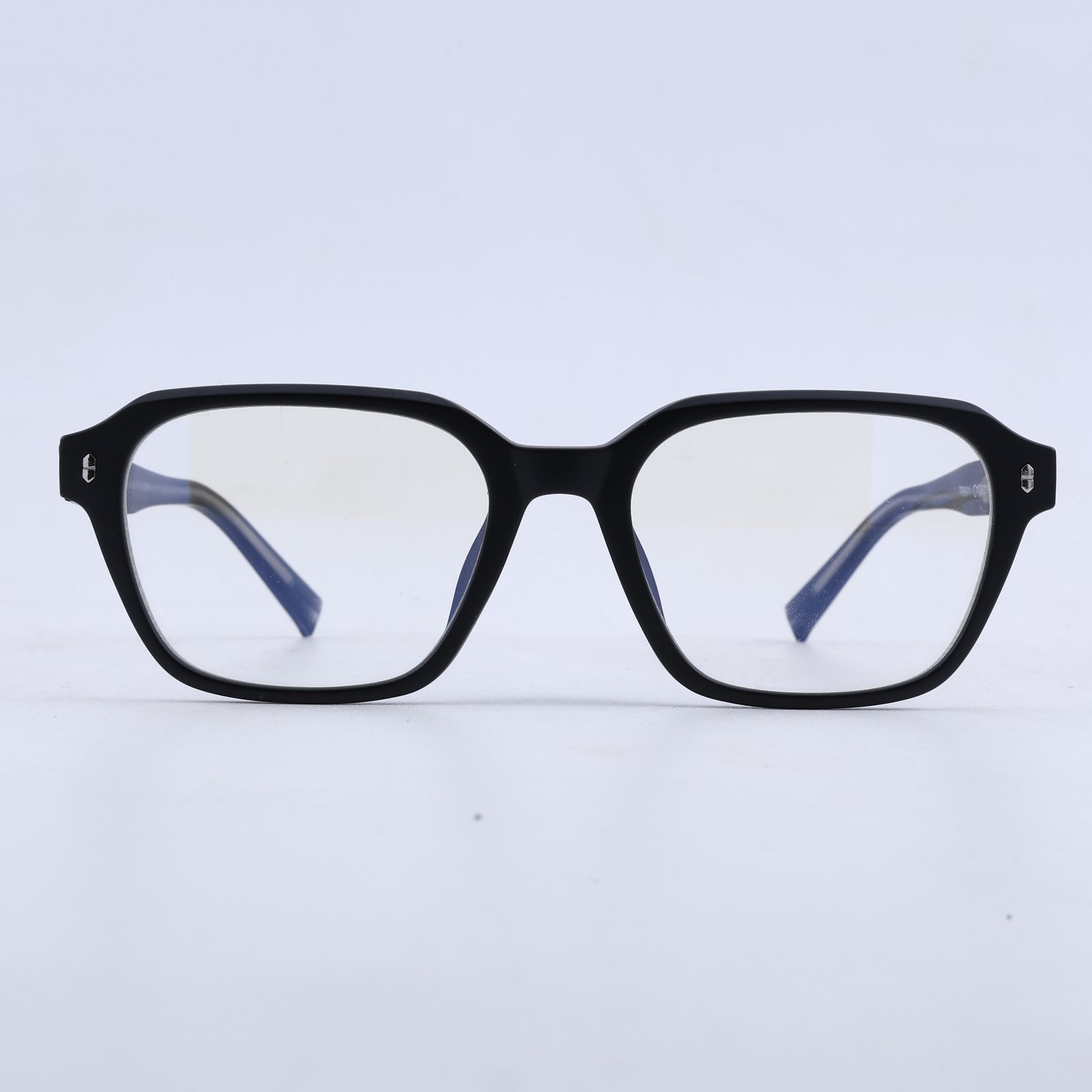 OG Obsidian Regent | Luxury Matte Black Square Eyeglasses with Midnight Acetate Frame