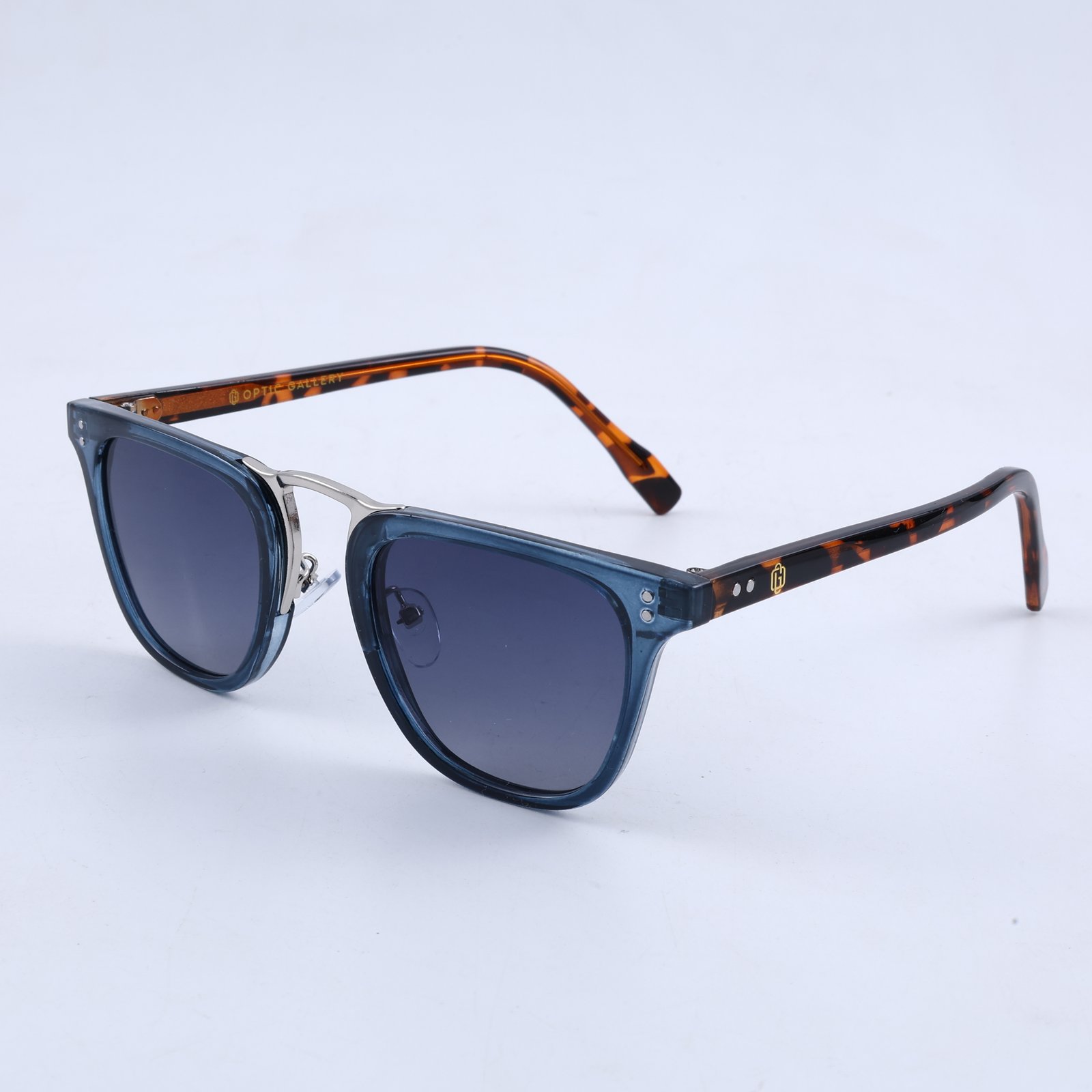 OG Olive Mist | Transparent Taupe Round Sunglasses with Green Tinted Lenses