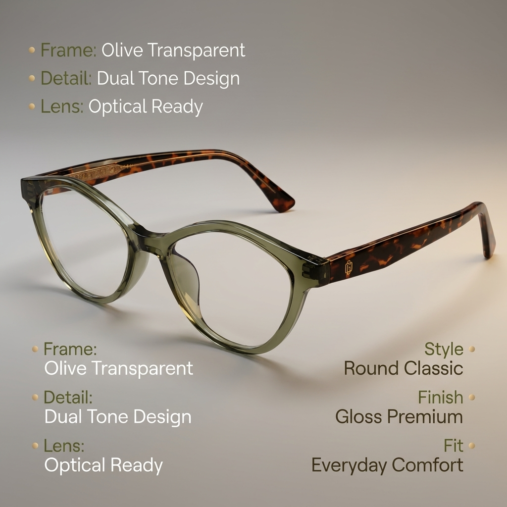 OG Olive Muse Classic | Round Frame with Tortoise Temples