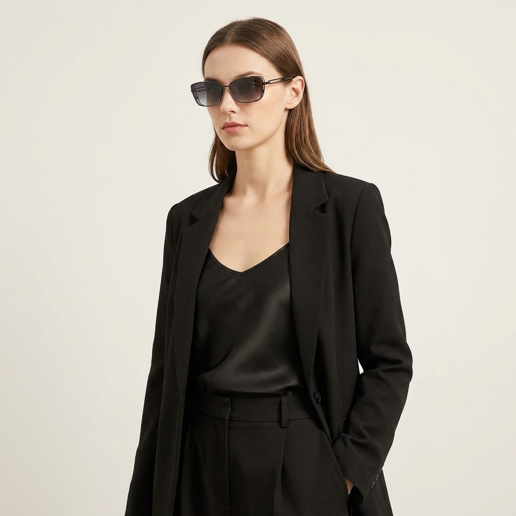 OG Phantom Edge | Matte Black Angular Rim Sunglasses with Smoke Gradient Lenses