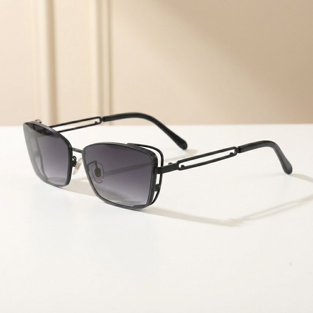 OG Phantom Edge | Matte Black Angular Rim Sunglasses with Smoke Gradient Lenses