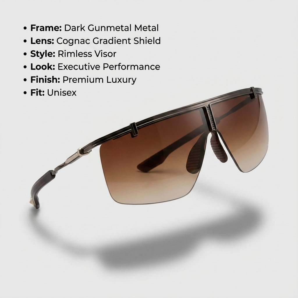 OG Phantom Visor | Rimless Shield Gradient Smoke Sunglasses
