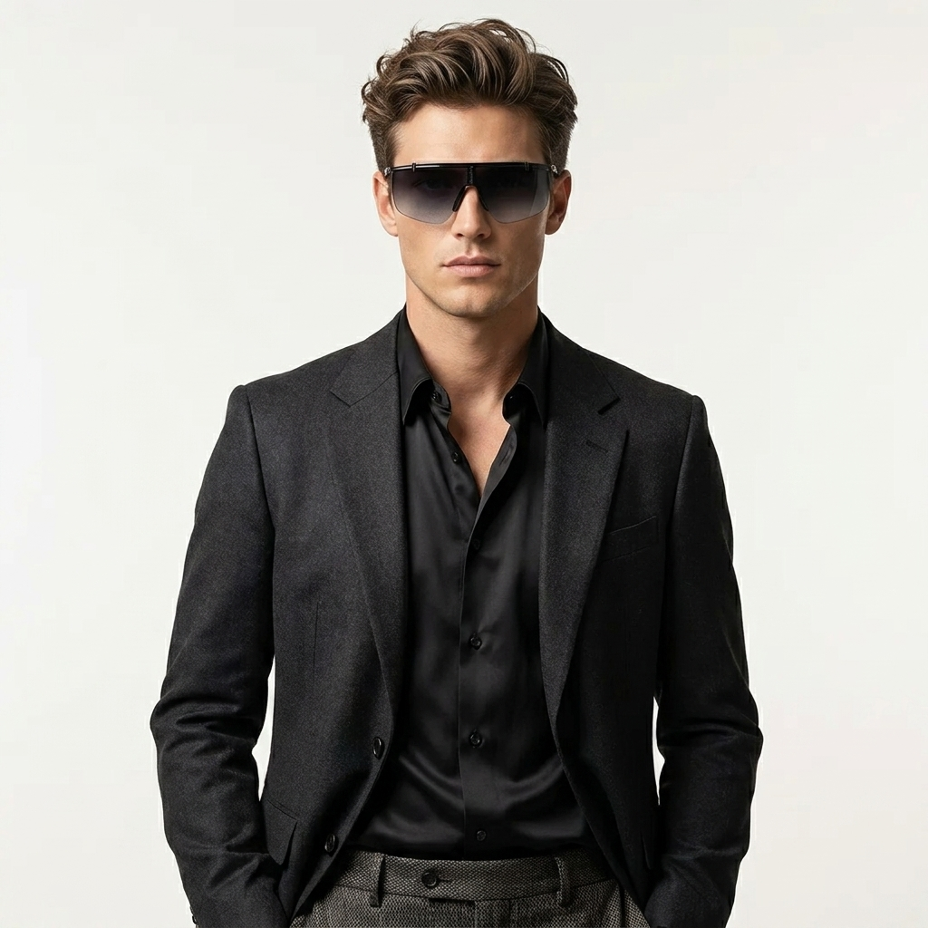 OG Phantom Visor | Rimless Shield Gradient Smoke Sunglasses