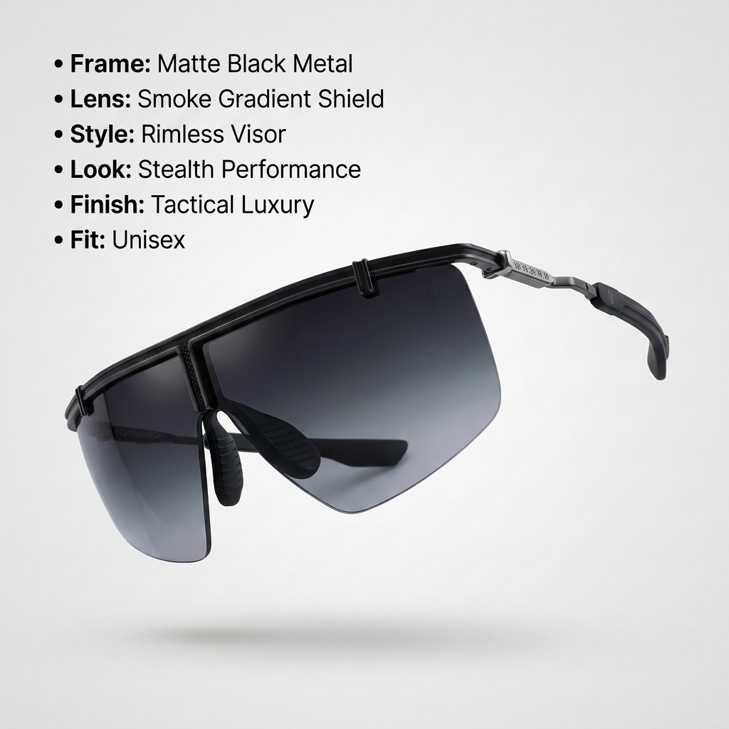 OG Phantom Visor | Rimless Shield Gradient Smoke Sunglasses