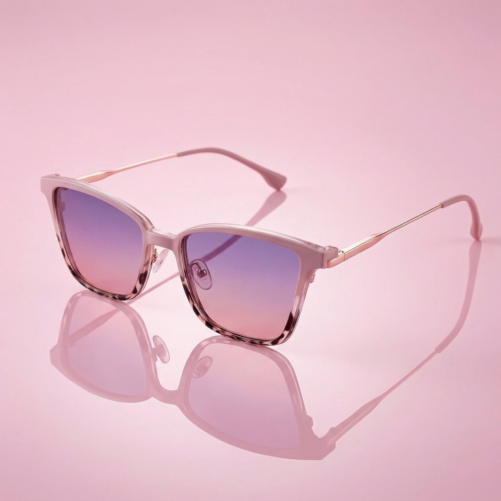 OG Pink Mirage | Crystal Frame Pink Mirror Sunglasses