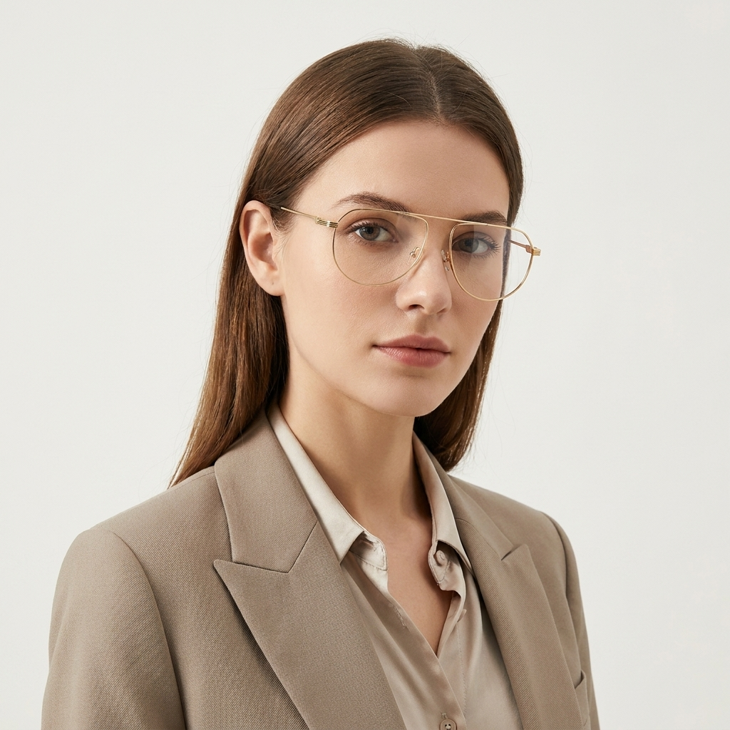 OG Retro Pilot Lightweight Metal Full Rim Eyeglasses – Classic Aviator Frame