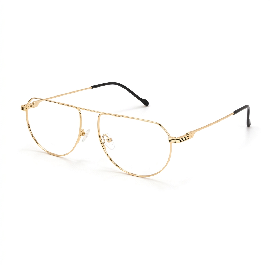 OG Retro Pilot Lightweight Metal Full Rim Eyeglasses – Classic Aviator Frame