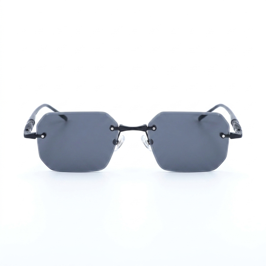 OG Rimless Gradient Square Sunglasses | UV400 Protection