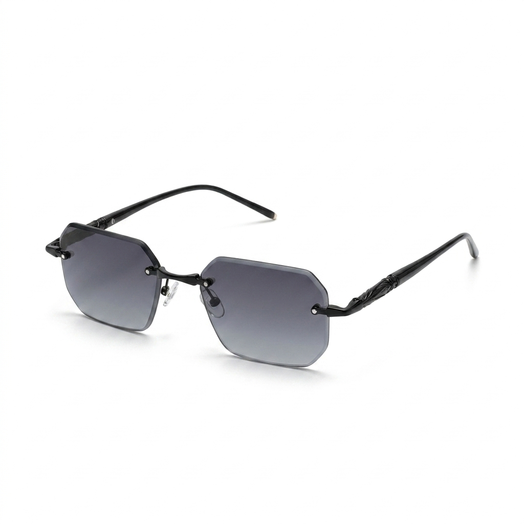 OG Rimless Gradient Square Sunglasses | UV400 Protection