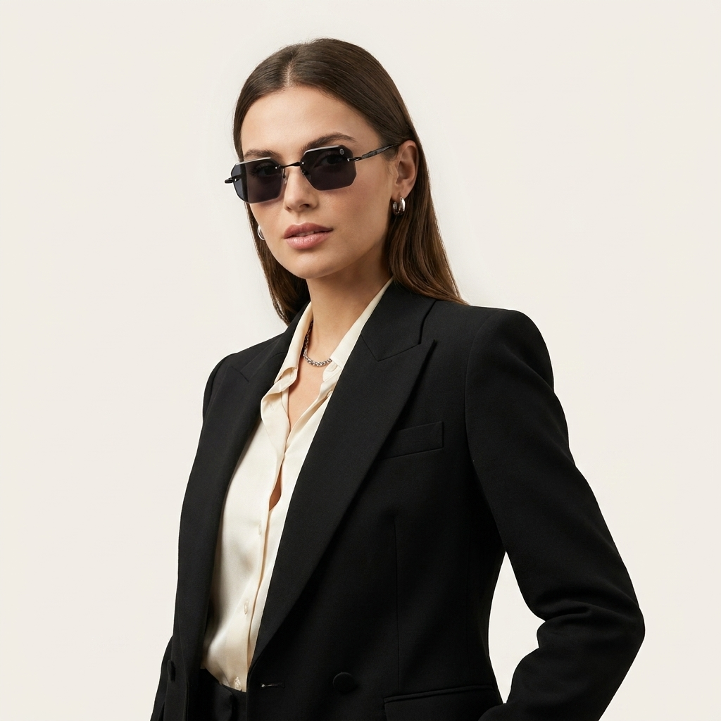 OG Rimless Gradient Square Sunglasses | UV400 Protection