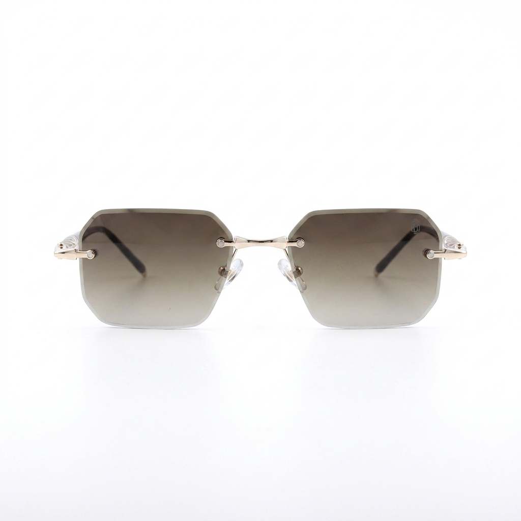 OG Rimless Gradient Square Sunglasses | UV400 Protection
