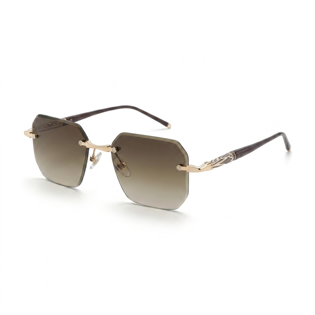 OG Rimless Gradient Square Sunglasses | UV400 Protection