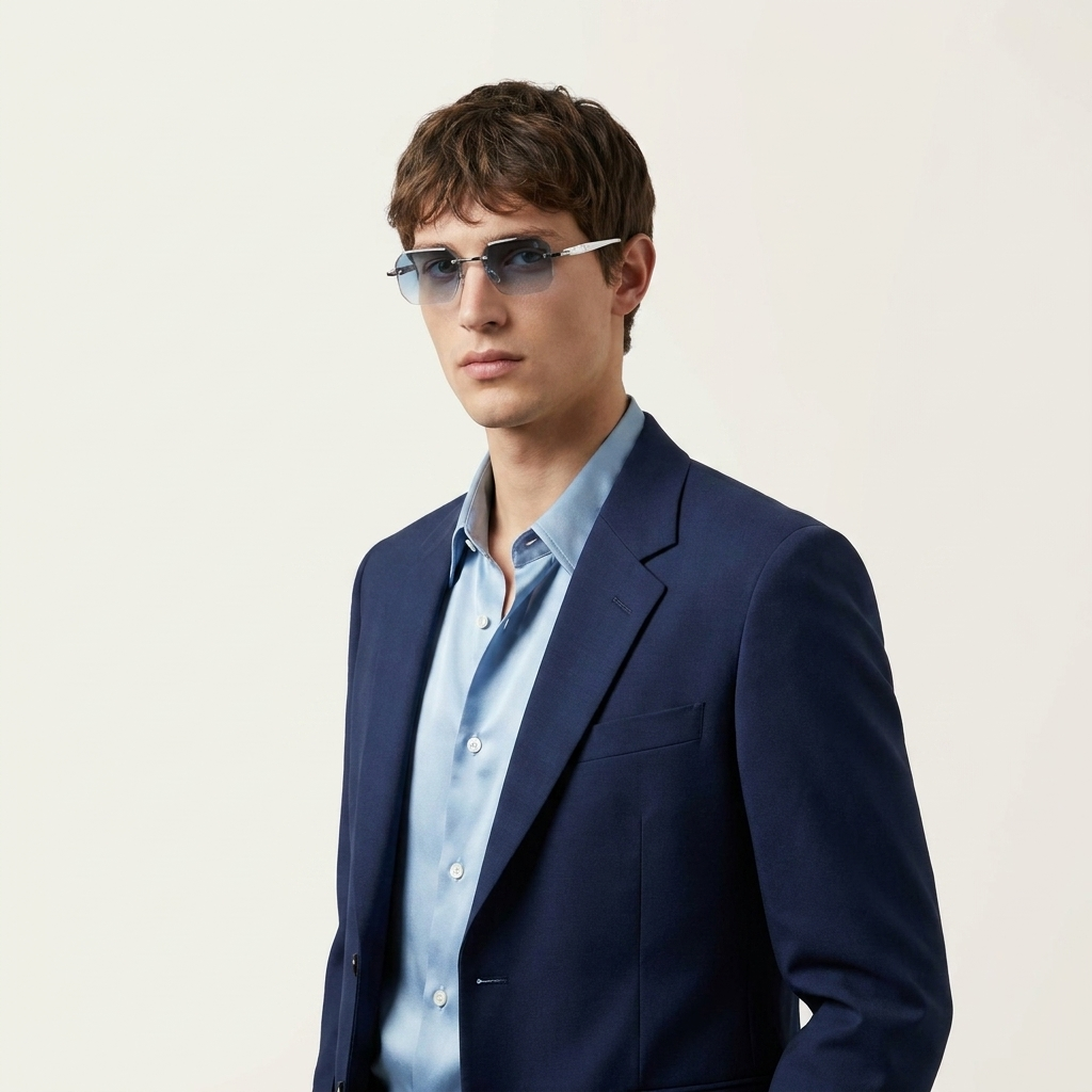 OG Rimless Gradient Square Sunglasses | UV400 Protection