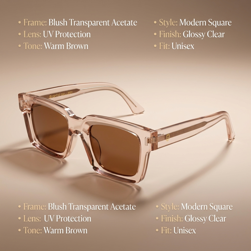 OG Rose Crystal Edge | Bold Square Sunglasses