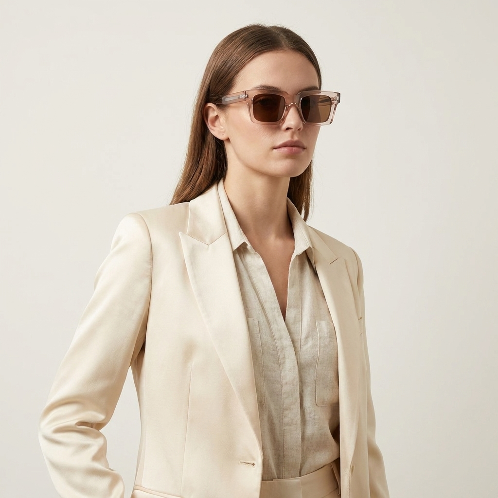 OG Rose Crystal Edge | Bold Square Sunglasses