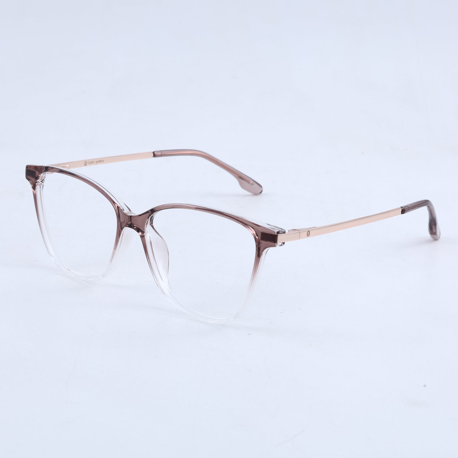OG Rose Crystal Luxe Clip-On | Transparent Cat-Eye Magnetic Sunglasses
