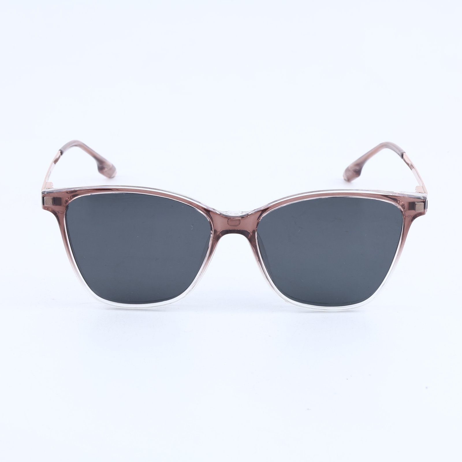 OG Rose Crystal Luxe Clip-On | Transparent Cat-Eye Magnetic Sunglasses