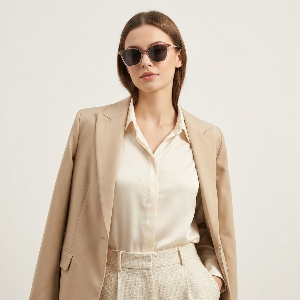 OG Rose Crystal Luxe Clip-On | Transparent Cat-Eye Magnetic Sunglasses