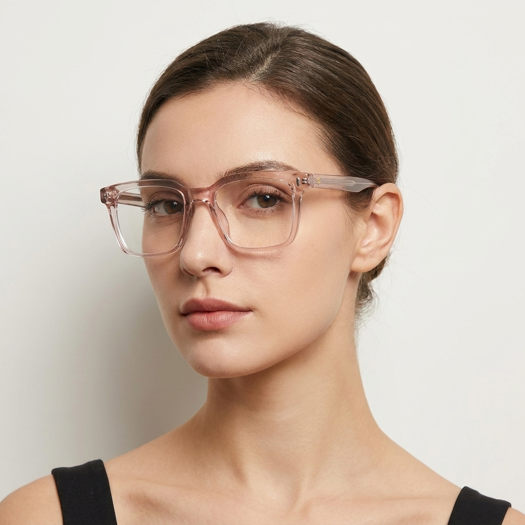 OG Rose Regent | Luxury Crystal Blush Navigator Eyeglasses with Imperial Signature Temples