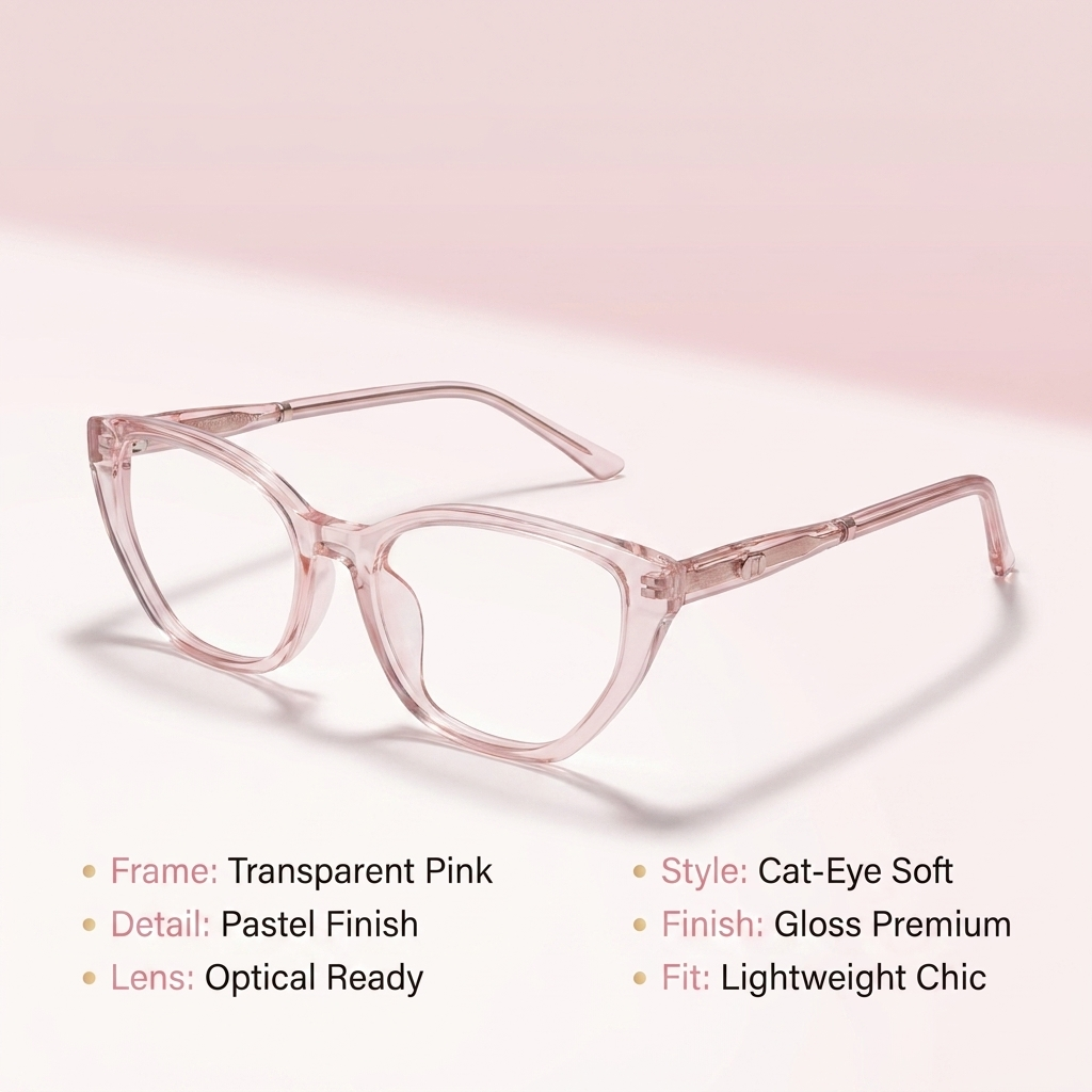OG Rose Whisper Air | Ultra-Light Transparent Pink Eyeglasses