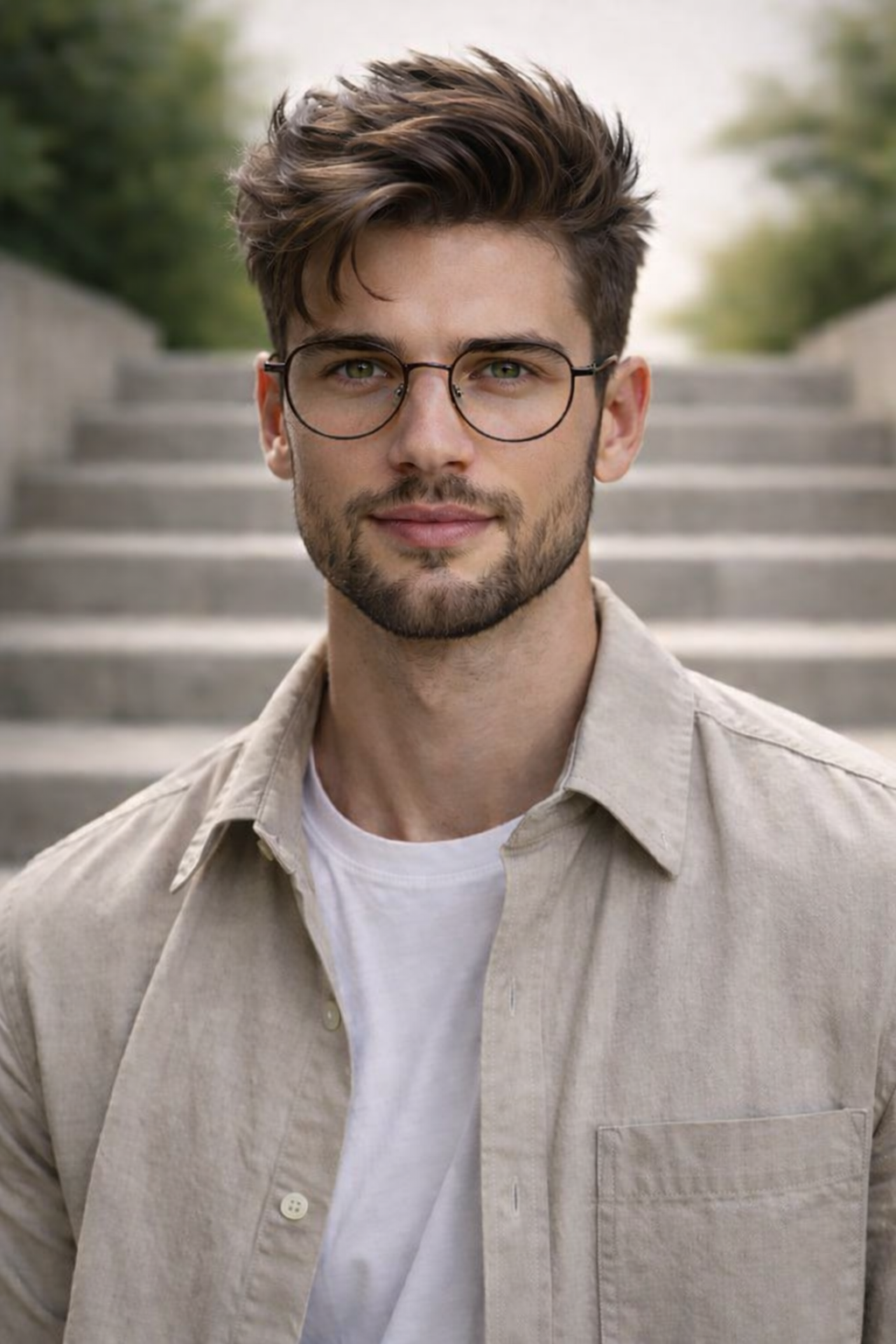 OG Round Metal Blue Block Photochromic Eyeglasses | UV Adaptive Full Rim Optical Frame