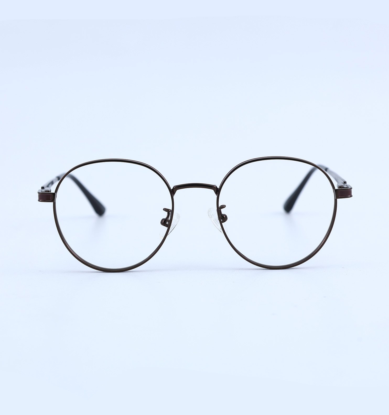 OG Round Metal Blue Block Photochromic Eyeglasses | UV Adaptive Full Rim Optical Frame