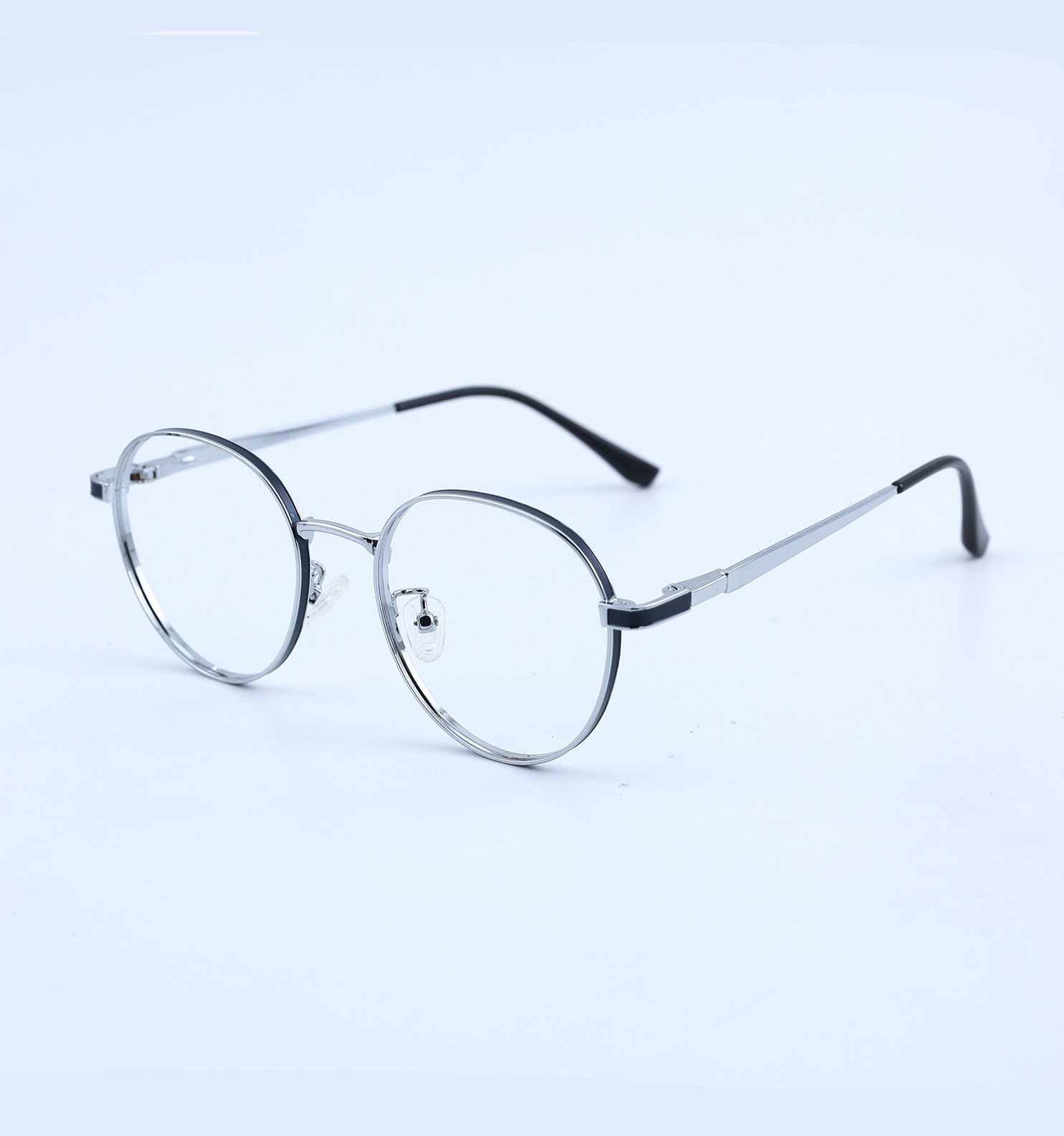 OG Round Metal Blue Block Photochromic Eyeglasses | UV Adaptive Full Rim Optical Frame